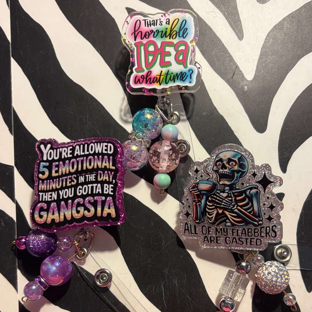 Colorful badge reels